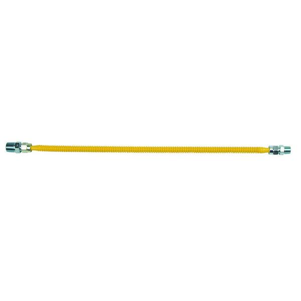 BrassCraft ProCoat 1/2 in. MIP x 3/8 in. MIP x 24 in. Stainless Steel Gas Connector 3/8 in. O.D. (40,000 BTU)