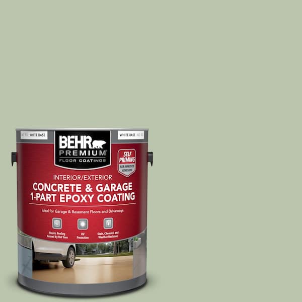 BEHR PREMIUM 1 gal. #PPU11-10 Whitewater Bay Self-Priming 1-Part Epoxy Satin Interior/Exterior Concrete and Garage Floor Paint