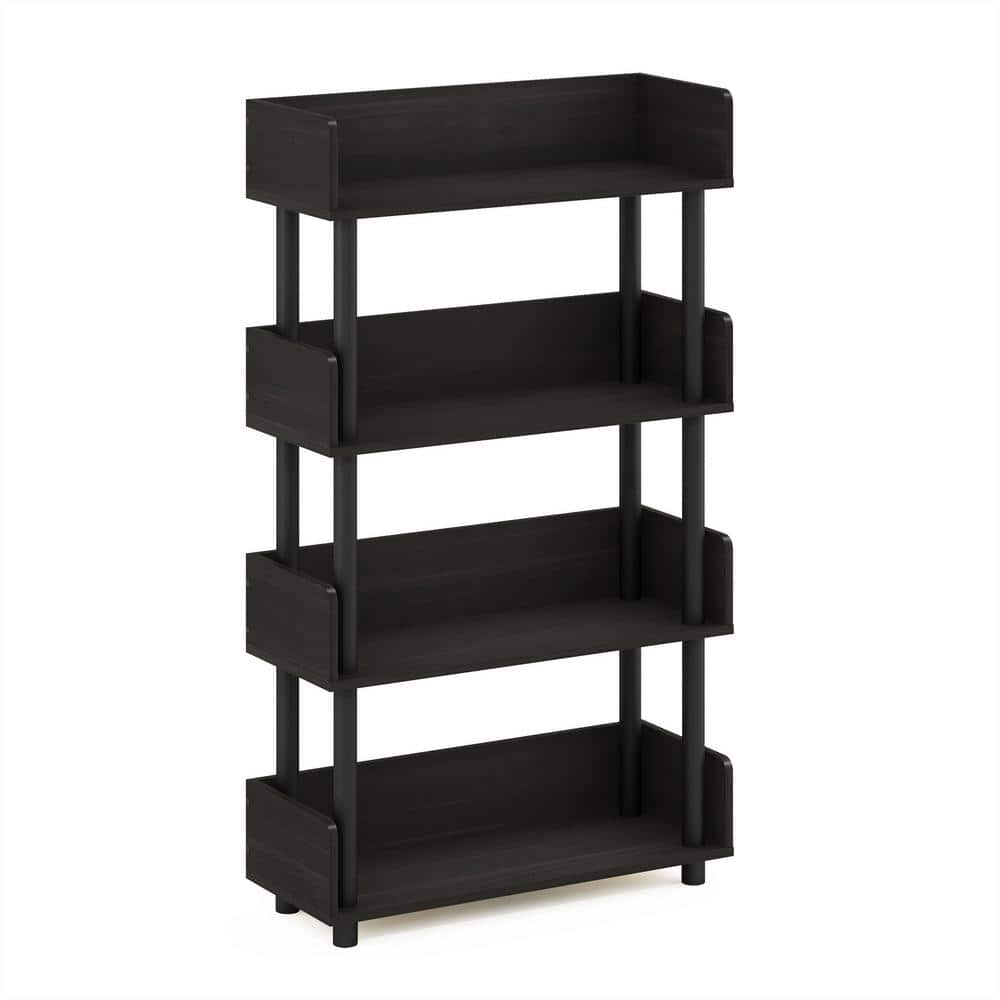 Furinno TurnNTube 41 in. Tall Espresso 4Tier Wood Bookcase 22194EX