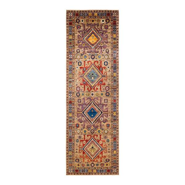 Solo Rugs Serapi One-of-a-Kind Traditional Yellow 4 ft. x 12 ft. Hand Knotted Tribal Area Rug