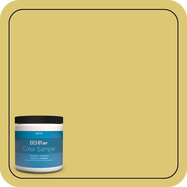 BEHR PREMIUM PLUS 8 oz. #P330-5 Midori Satin Enamel Interior/Exterior Paint & Primer Color Sample