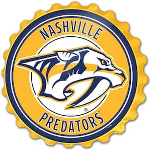 19 in. Nashville Predators Plastic Bottle Cap Decorative Sign