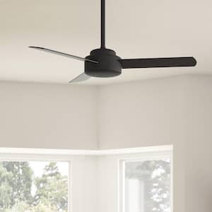 Presto 44 in. Indoor Ceiling Fan in Matte Black with Wall Control Included For Bedrooms