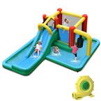 Costway Fabric Inflatable Waterslide Bounce House Climbing Wall without ...