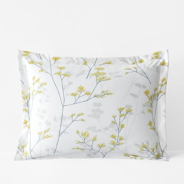 The Company Store Legends Hotel Madaline White Multi Wrinkle-Free Sateen King Sham