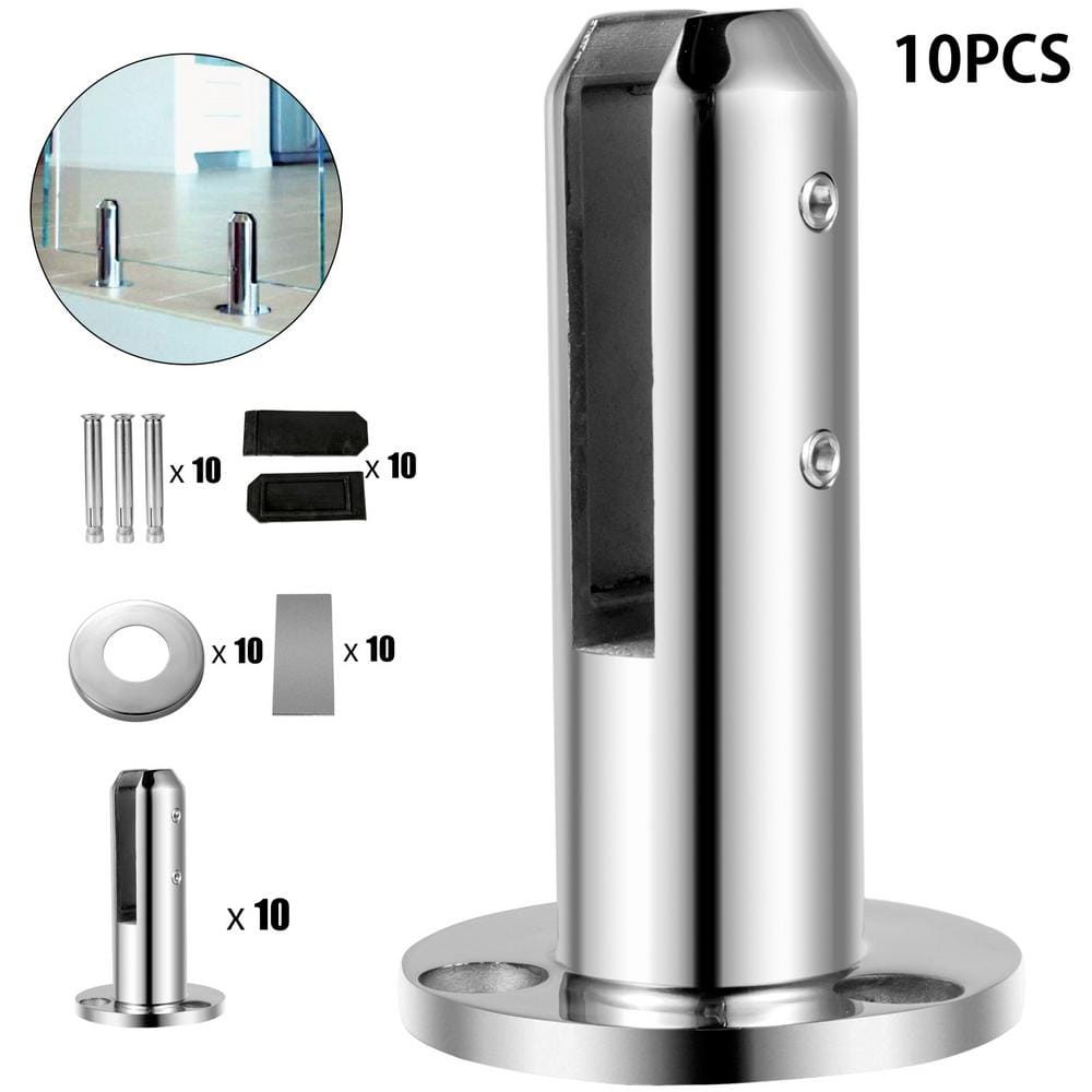 VEVOR Glass Railing Clamp 10Piece Glass Railing 3.94 in. x 6.3 in