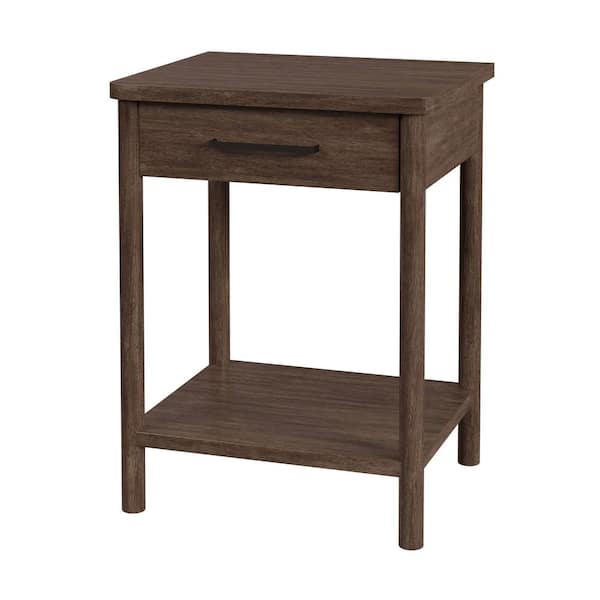 Butler Specialty Company Lennon Brown 1 Drawer 21 in. W Wood Rounded Leg Nightstand