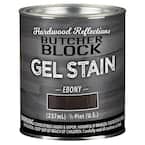 Half Pint Oil-Based Satin Interior Butcher Block Wood Gel Stain in Ebony