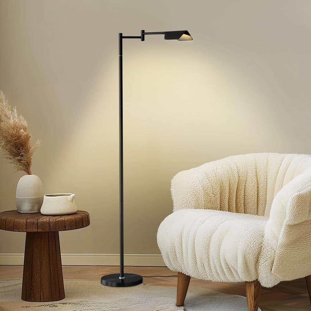 Black Adjustable 3-Way LED Task Floor Lamp