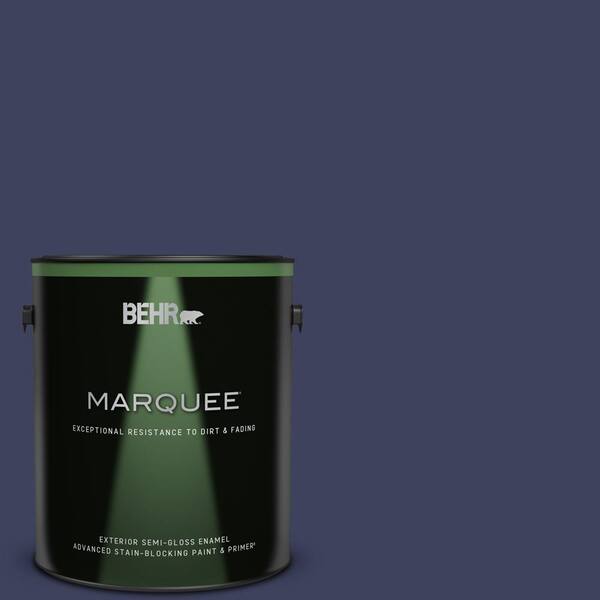 BEHR MARQUEE 1 gal. Home Decorators Collection #HDC-MD-01 Majestic Blue Semi-Gloss Enamel Exterior Paint & Primer