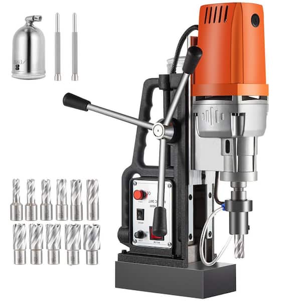 Magnetic Drill 1550W Magnetic Drill Press with 2 in. Boring Diameter Annular Cutter Machine, 11-Pcs Annular Cutter Bits