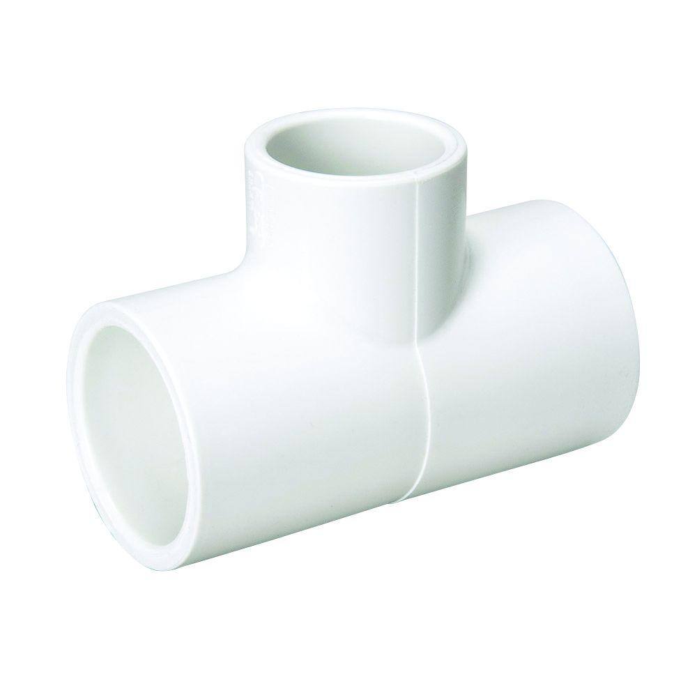 Mueller Streamline 1-1/4 in. x 1-1/4 in. x 1 in. PVC Slip x Slip x Slip ...
