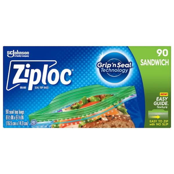 Ziploc Plastic Sandwich Bags (90-Pieces) 664545 - The Home Depot