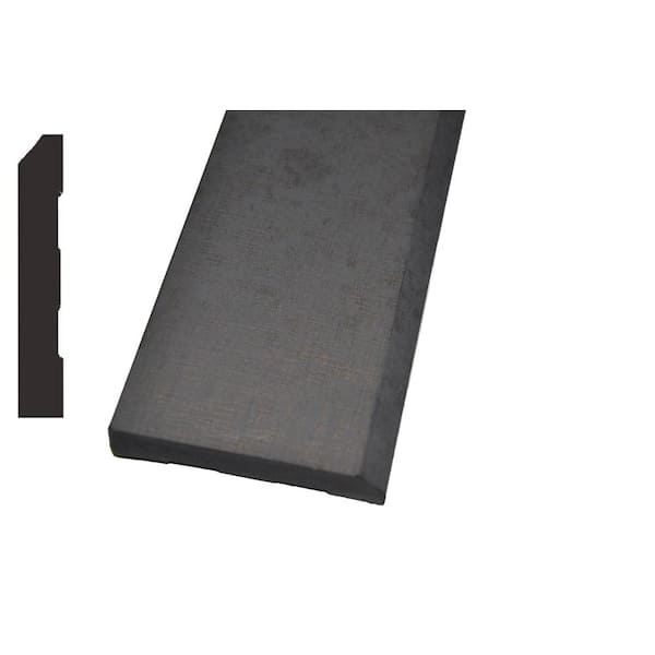 Unbranded Forever Mouldings 5/8 in. x 3-1/4 in. x 96 in. Gun Metal Styrene Door and Window Sill Moulding