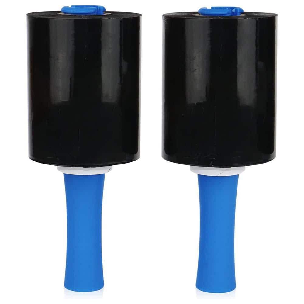 Mini Black Industrial Stretch Wrap Film with Handle 5x1000ft. 80 Gauge Plastic Shrink Film for Moving and Storage 2-Pack price history on PriceWatchPro