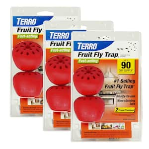 Safer Brand Home SH500 Indoor Fruit Fly Trap – Ready-to-Use, Non-Staining,  No synthetic Insecticides – 6 Traps, Blue