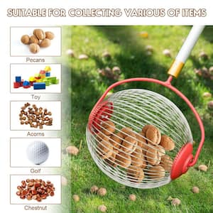 9.5 in. W x 9.5 in. D x 50.5 in. H Rolling Nut Gatherer for Balls Nuts and Other Objects