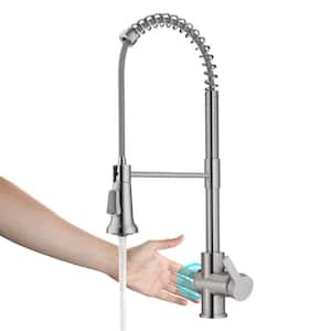 Britt Touchless Sensor Commercial Pull-Down Single Handle Kitchen Faucet in Spot Free Stainless Steel