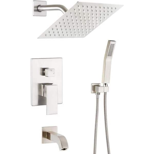 Unbranded Roxy 12.16 in. W 3 Jet Shower Tower in Brushed Nickel 16GS-36190
