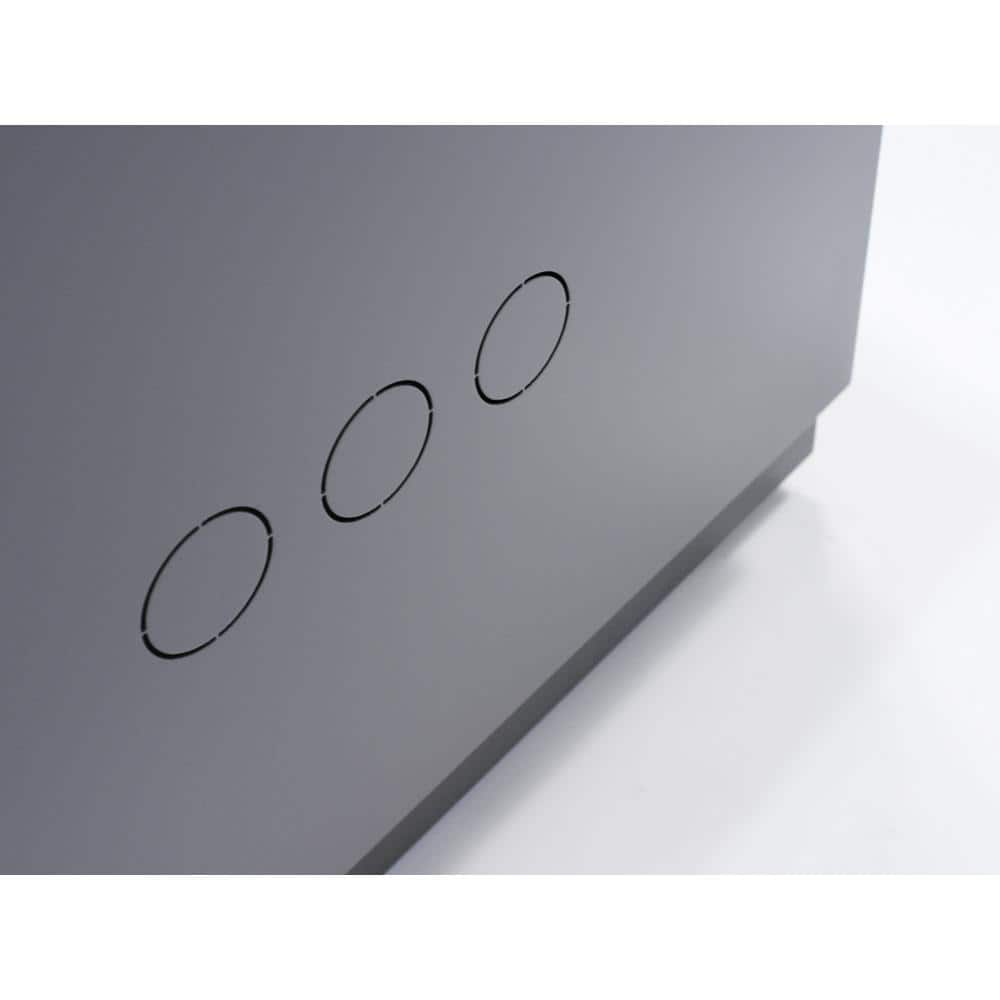 Slate Gray Aluminum Outdoor Kitchen Sink Cabinet with Stainless Steel Faucet