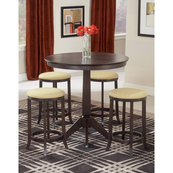 Hillsdale Furniture Tiburon 5-Piece Espresso Bar Table Set