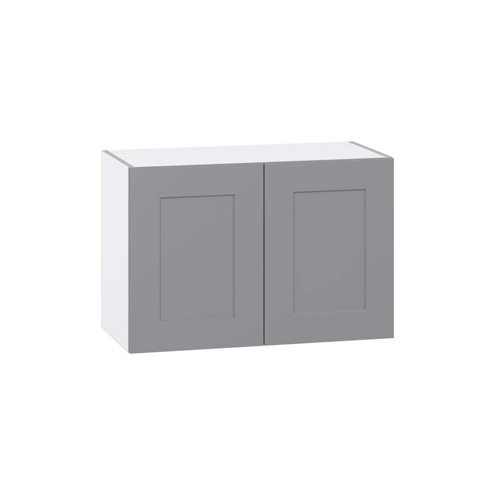 J COLLECTION Bristol Painted Slate Gray Shaker Assembled Wall Bridge ...