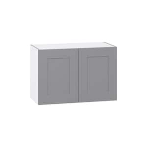 Bristol Painted Slate Gray Shaker Assembled Wall Bridge Kitchen Cabinet (30 in. W x 20 in. H x 14 in. D)