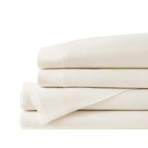 Home Decorators Collection Cotton Linen Ivory 4-Piece Queen Sheet Set