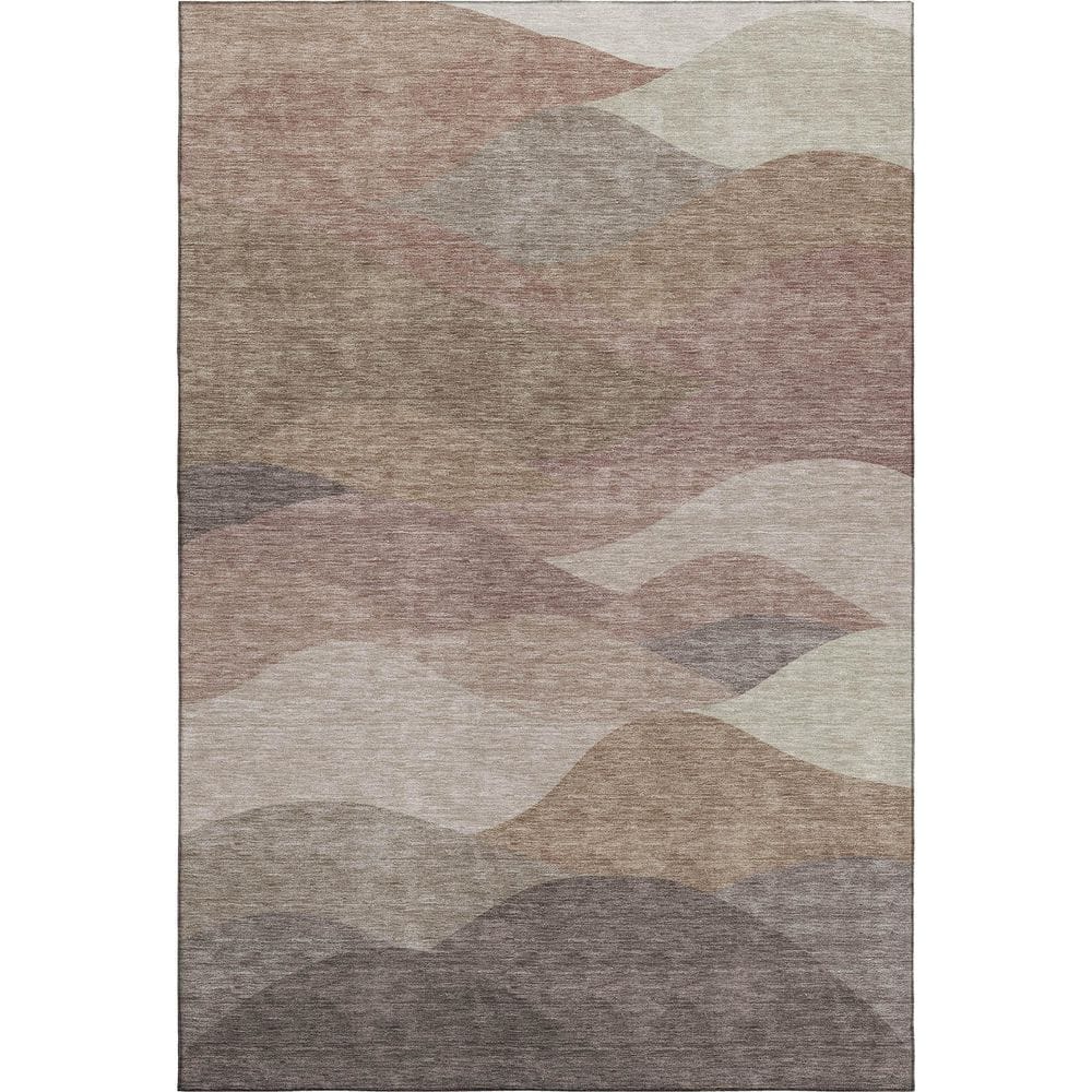 Mayfield Premium Machine Washable Abstract AMF2378 Mocha 5 ft. x 7 ft. 6 in. Area Rug price history on PriceWatchPro
