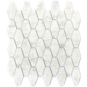 Handicraft Santa Fe Beige Versailles Mosaic 12 in. x 12 in. Stained Glass Decorative Wall Tile (1 Sq. Ft./Sheet)