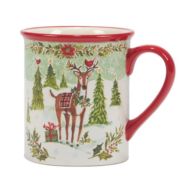 Tag farmhouse Christmas White Earthenware 16 Oz Joy Sentiment Mug  Featuring Holly Berries & Leaves, Coffee, Hot Coco, Tea, Hostess & Teachers  Gift : Target