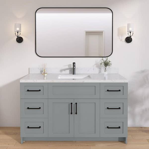 NTQ Etyi 48 in. W. x 22 in. D Engineered Stone Vanity Top