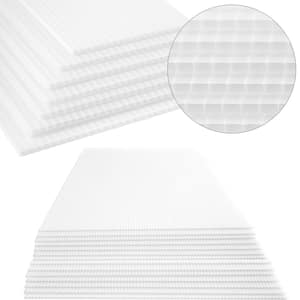 24 in. x 36 in. x 0.157 in. (4 mm) White Corrugated Plastic Sign Blank, (10-Pack)