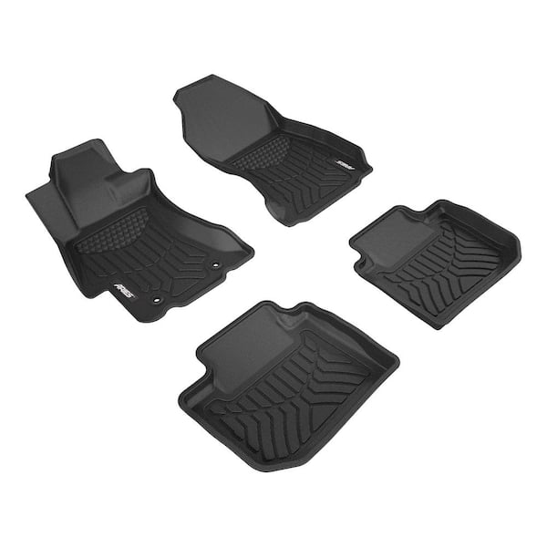 Aries StyleGuard XD Black Custom Heavy Duty Floor Liners, Select Subaru Impreza, WRX, STI, XV Crosstrek, 1st and 2nd Row