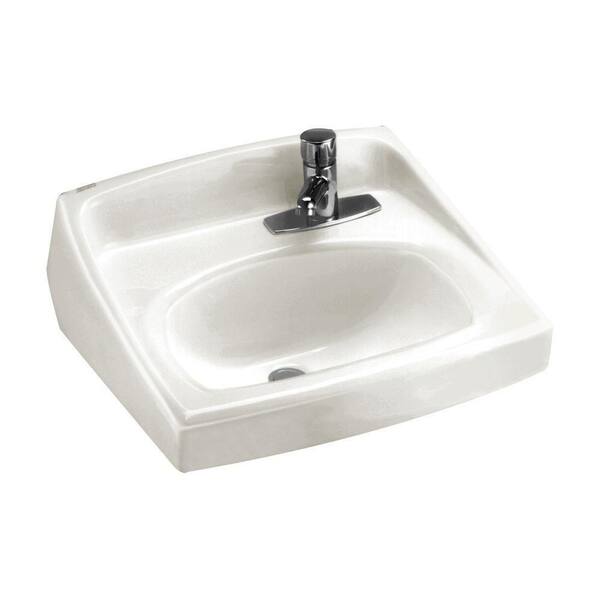 American Standard Lucerne Wall Hung Bathroom Sink In White With Single Faucet Hole On Right 0356439 020 - Ada Wall Mount Sink Dimensions