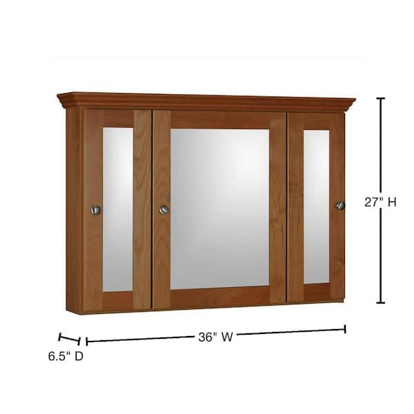 Narrow, Shaker Style, Surface Mounted Medicine Cabinet, Unfinished Poplar