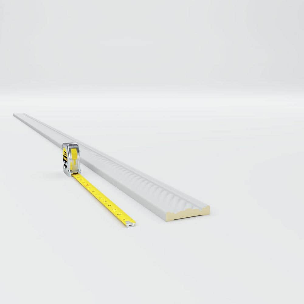 94.5" White Polyurethane Rope Crown Moulding