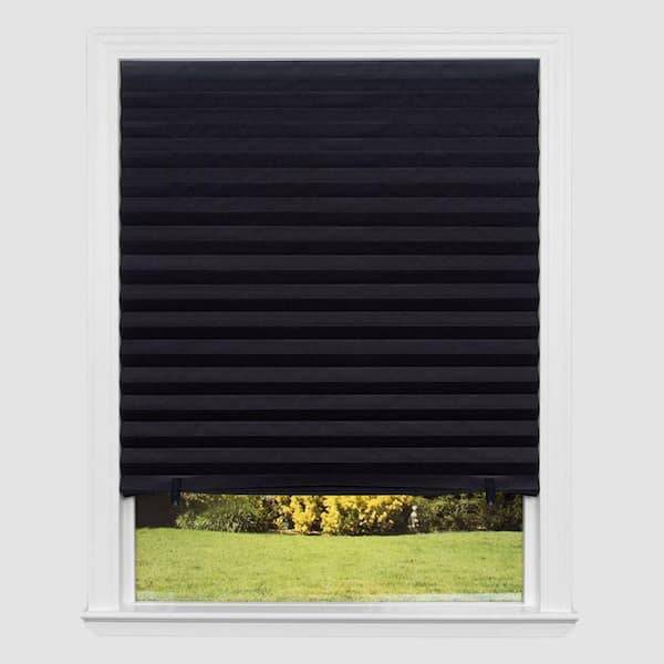 Redi Shade Cut-to-Size Black Cordless Blackout Privacy Temporary Shades 48 in. W x 72