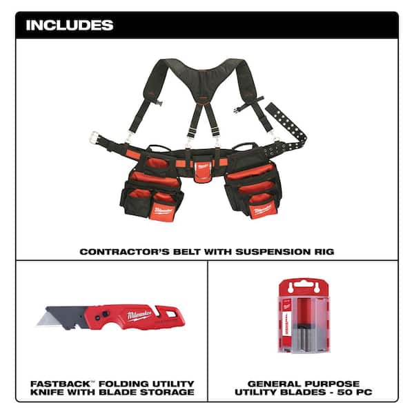 Contractors Work Belt with Rig with Flip Utility KNF with Strg with 50-Blades
