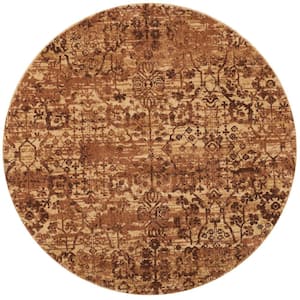 Somerset Latte 6 ft. x 6 ft. All-over design Contemporary Round Area Rug