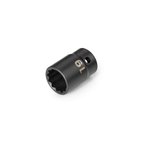 TEKTON 1/2 in. Drive x 19 mm 12-Point Impact Socket