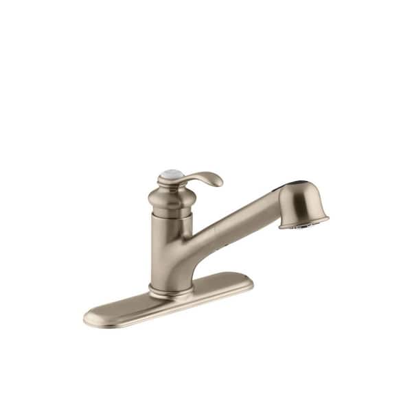 Vibrant Brushed Bronze Kohler Pull Out Kitchen Faucets K 12177 Bv 64 600 