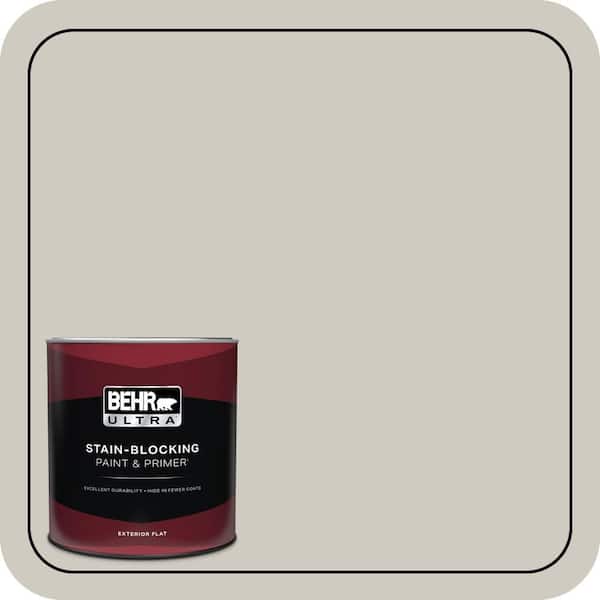 BEHR ULTRA 1 qt. Designer Collection #DC-007 Tranquil Gray Flat Exterior Paint & Primer