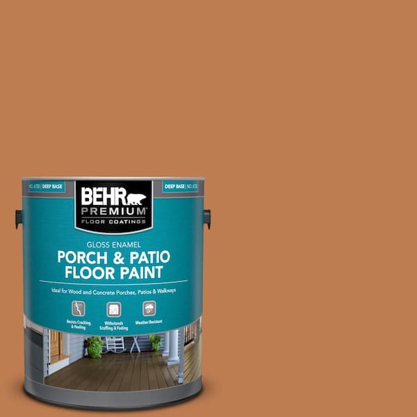 BEHR PREMIUM 1 gal. #MS-11 Rustic Orange Gloss Enamel Interior/Exterior  Porch and Patio Floor Paint 673001 - The Home Depot