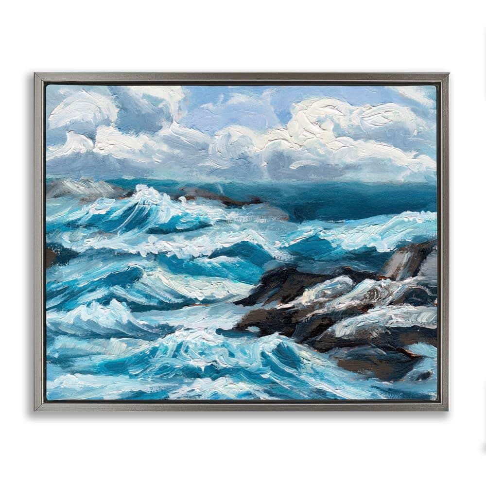 Stupell Industries Rough Sea Waves Splash by Melissa Wang