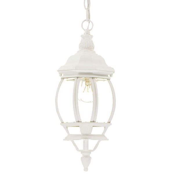 Acclaim Lighting Chateau Collection 1-Light White Outdoor Hanging Textured Lantern