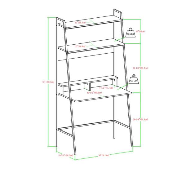 Walker Edison Ladder Desk seeds.yonsei.ac.kr