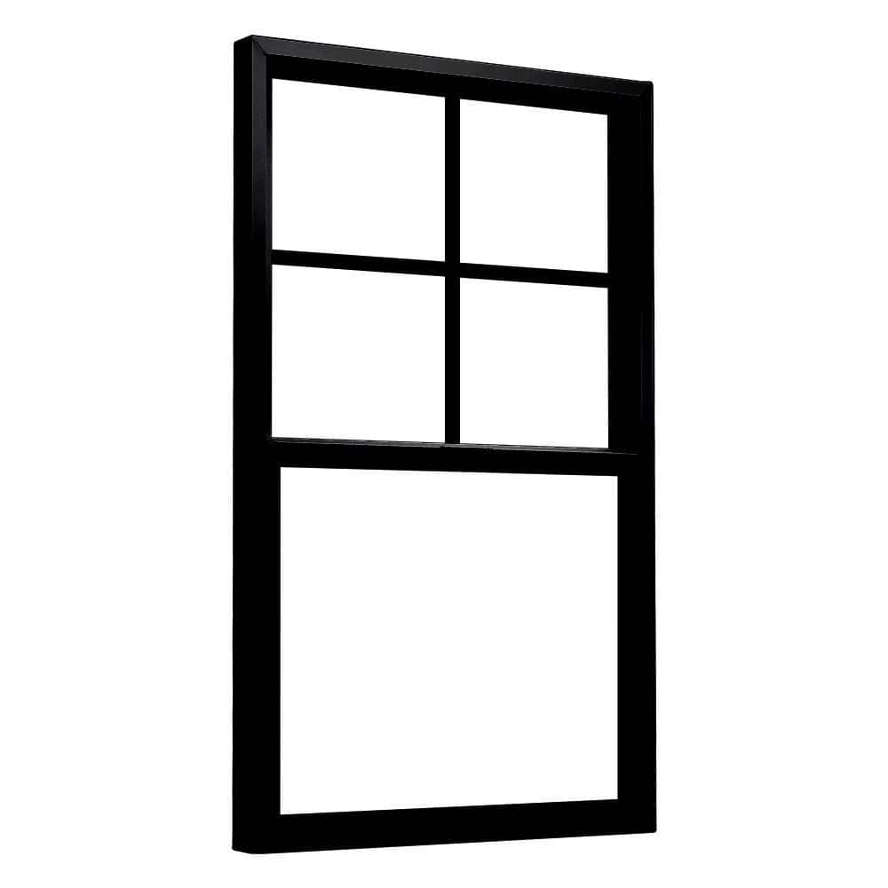 V300 Trinsic Series 24 in. x 36 in. Black Vinyl Low-E Double Pane Glass with Grids Single Hung Window price history on PriceWatchPro