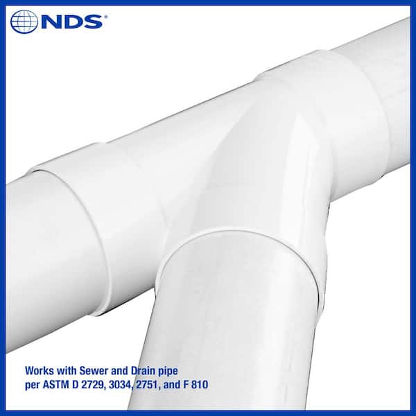 NDS PVC S&D 45° Wye, 3 in. Hub X Hub X Hub 3P08 - The Home Depot