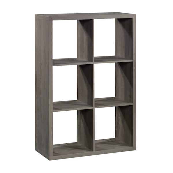 SAUDER 29.921 in. W Mystic Oak 6-Cube Accent Bookcase